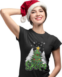 Karácsonyfa - SZOM - Karácsonyi Női Póló (640707)