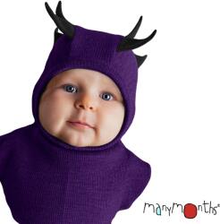 ManyMonths Cagulă ManyMonths Dino lână merinos - Acai Berry