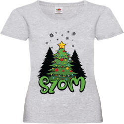  Karácsonyfa - SZOM - Karácsonyi Női Póló (478429)