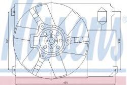 NISSENS Ventilator, radiator PEUGEOT BOXER platou / sasiu (244) (2001 - 2016) NISSENS 85020