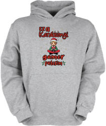 Fruit of the Loom Ez a karácsonyi gamer pulcsim (lány) - Gyerek Kapucnis Pulóver (kgykpulcsi126)