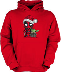 Fruit of the Loom Deadpool és Baby Yoda - Gyerek Kapucnis Pulóver (510066)