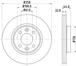 HELLA Disc frana HELLA 8DD 355 119-461