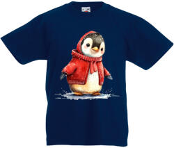 Fruit of the Loom Karácsonyi Pingvin - Gyerek Póló (kgyepolok92)