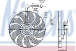 NISSENS Ventilator, radiator VW TRANSPORTER IV platou / sasiu (70XD) (1990 - 2003) NISSENS 85676