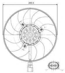 NRF Ventilator, radiator VW POLO (6R, 6C) (2009 - 2016) NRF 47395