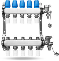 Einstal Set distribuitor inox 5 circuite ppr pentru calorifere complet echipat (41689307931)