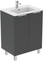 Ideal standart МЕБЕЛ ЗА БАНЯ С УМИВАЛНИК И 2 ВРАТИЧКИ 60см mdf СИВ ГЛАНЦ (r0258ti e066801)