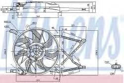 NISSENS Ventilator, radiator OPEL ASTRA G Hatchback (F48, F08) (1998 - 2009) NISSENS 85154