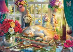 Schmidt Spiele - Puzzle Timpul puzzle-ului cu pisica - 1 000 piese Puzzle