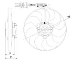 NRF Ventilator, radiator SKODA FABIA II Combi (2007 - 2014) NRF 47064