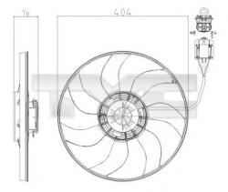 TYC Ventilator, radiator OPEL ASTRA J Sports Tourer (2010 - 2016) TYC 825-0020