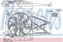 NISSENS Ventilator, radiator OPEL ASTRA G Cabriolet (F67) (2001 - 2005) NISSENS 85185