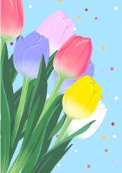 GloryArt Поздравителна картичка GloryArt - Лалета (CGGC087)