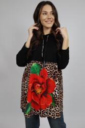 FashionLand BLUZA COMBINATA CU CAMASA MANECA LUNGA SI GLUGA PEONY TALIE UNICA Multicolora