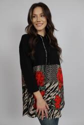 FashionLand BLUZA COMBINATA CU CAMASA MANECA LUNGA SI GLUGA SIENA TALIE UNICA Multicolora