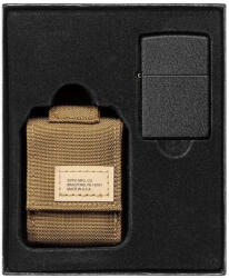 Zippo Set cadou brichetă Zippo Black Crackle 236 + husă nailon cu velcro maro 49401 (49401)