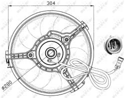 NRF 47023 Ventilator, radiator