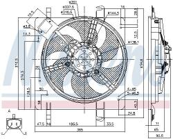 NISSENS 85028 Ventilator, radiator