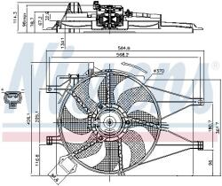 NISSENS 85434 Ventilator, radiator