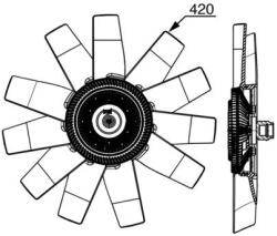 MAHLE CFF530000P Ventilator, radiator