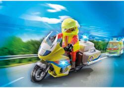 Playmobil Motocicleta Galbena Cu Lumini (PM71205)