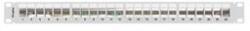 Lanberg Üres patch panel 24 port 1U 19" FTP, árnyékolt, tehermentesítővel, szürke (PPKS-0924-S) (PPKS-0924-S)