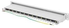 Lanberg Patch panel 24 port 1U 19" CAT. 7 FTP, szürke (PPS7-1024-S) (PPS7-1024-S)