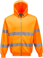 Portwest B305 Hi-Vis zippzáros pulóver Narancs - M (PW-B305ORRM) - megatool