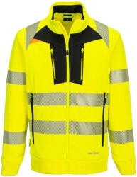 Portwest DX477 DX4 Hi-Vis kapucnis cipzáras pulóver Sárga/Fekete - 5XL (PW-DX477YBR5XL) - megatool