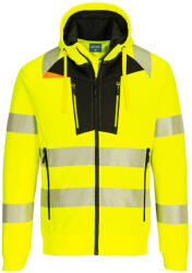 Portwest DX484 DX4 Hi-Vis kapucnis pulóver Sárga/Fekete - M (PW-DX484YBRM) - megatool