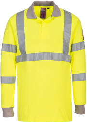 Portwest FR77 Lángálló, antisztatikus, láthatósági, hosszú ujjú pólóing Sárga - 4XL (PW-FR77YER4XL) - megatool
