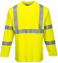 Portwest FR96 FR Hi-Vis hosszú ujjú pólóing Sárga - L (PW-FR96YERL) - megatool