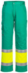 Portwest L049 Hi-Vis könnyű, kéttónusú Combat nadrág Sárga/Kékeszöld - L (PW-L049YTRL) - megatool