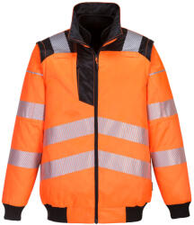 Portwest PW302 PW3 Hi-Vis 3-in-1 Pilota kabát Narancs/Fekete - L (PW-PW302OBRL) - megatool