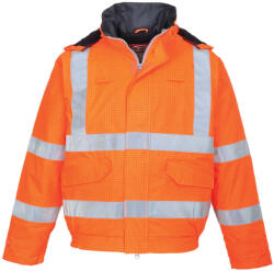 Portwest S773 Bizflame Rain Hi-Vis Antistatic FR bomber kabát Narancs - L (PW-S773ORRL) - megatool