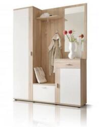 U Design Daniela előszobabútor szett, fehér-fehérített tölgy