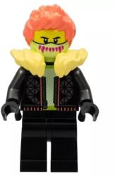 LEGO® cty1457 - LEGO Stuntz sofőr minifigura fekete ruhában, szőrmegallérral (cty1457)