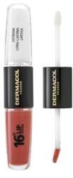 Dermacol 16H Lip Colour Extreme Long-Lasting Lipstick ruj si luciu de buze cu persistenta indelungata 2 in 1 No. 33 8 ml