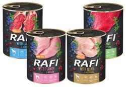 RAFI DOLINA NOTECI Rafi Premium vegyes ízesítésű nedves eledel felnőtt kutyáknak 12x800g