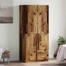 vidaXL antik fa színű szerelt fa ruhásszekrény 80x52x180 cm (855886) - vidaxl