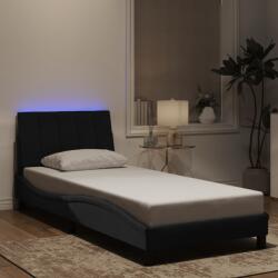 vidaXL fekete bársony ágykeret LED-világítással 80 x 200 cm (3213747)