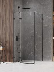 NEW TRENDY Avexa Black XR zuhanykabin 80x70 cm négyszögletes fekete matt/átlátszó üveg EXK-6849 (EXK6849)