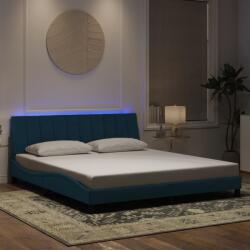 vidaXL kék bársony ágykeret LED-világítással 180 x 200 cm (3213797)