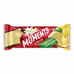 Moments szélein kakaós bevonómasszába mártott, citromos krémmel töltött ostyaszelet 45 g
