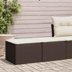 vidaXL 2 részes barna polyrattan akácfa kerti ülőgarnitúra párnákkal (3328666)
