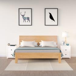 vidaXL fehér 2 darab tömör fenyőfa éjjeliszekrény 50x35x61, 5 cm (813682)