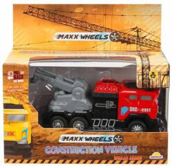 Sunman Vehicul de constructie cu macara, Maxx Wheels, Rosu