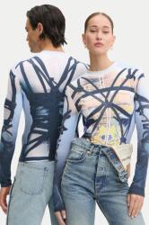 Y/Project hosszú ujjú BONDAGE PRINT LONG SLEEVE FITTED TOP 104TO012 - kék M