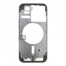 Apple iPhone 14 Pro EU verzió középső keret oldalgombokkal, sim kártya tartó tálcával, fekete (utángyártott)